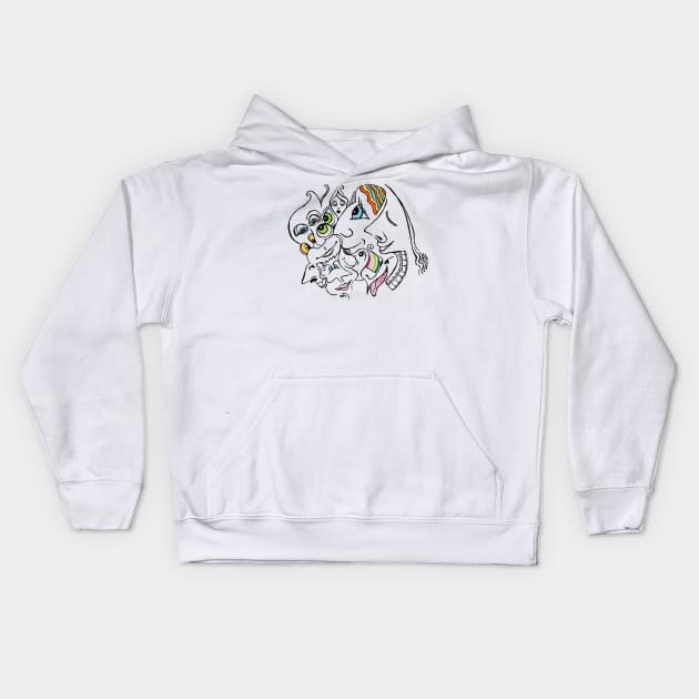 doodleflow 8 Kids Hoodie by ed100